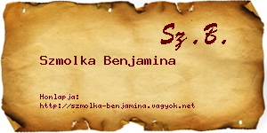 Szmolka Benjamina névjegykártya